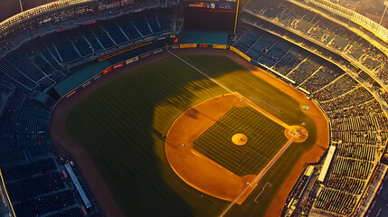 Baseball Stadium in the Bronx, NYC.illustration