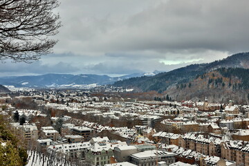 Obraz premium The east of Freiburg in winter