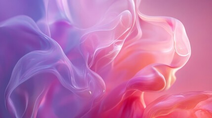 Fototapeta premium Abstract Dreamlike Flowing Pink and Purple Swirls: Serene Ethereal Art
