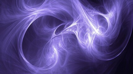 Obraz premium Ethereal Purple Swirls: An Abstract Fractal Art