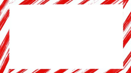 Abstract Red and White Brush Stroke Frame: Modern Background Template