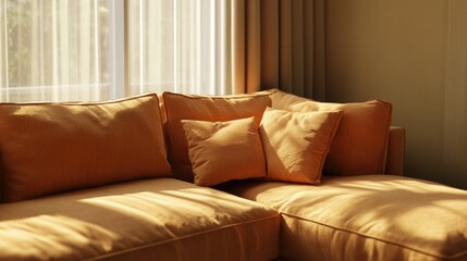 Couch in a Sunlit Room