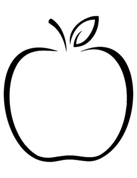 Silueta de manzana