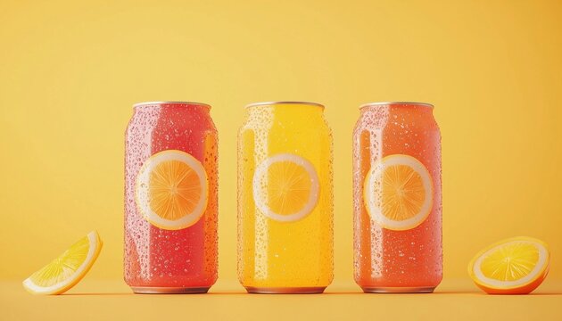 Trendy Easy Way To Make Cocktails: Rtd Cocktail Or Mocktail, Ready-To-Drink Canned Beverage In Full Tin Cans And Bottles.