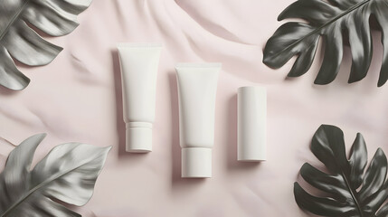 White Cosmetic Tubes Mockup