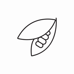 beans vegetable icon sign vector