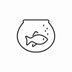 fish aquarium icon sign vector