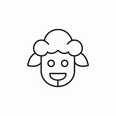 Naklejka premium sheep farm icon sign vector