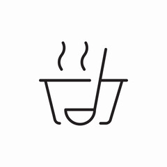 soup pot icon sign vector