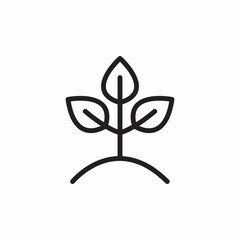 sprout plant icon sign vector