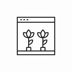 website plants purchase icon sign vector