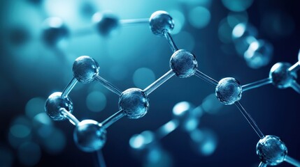Close-up of molecular structure with interconnected atoms, illustrating scientific concepts.