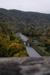 river in the forest in autumn