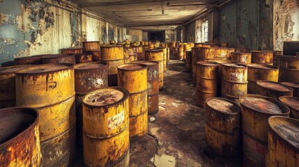 Underground Storage of Yellow Storage of Yellow Metal Barrels Containing Chemicals and Nuclear Waste 