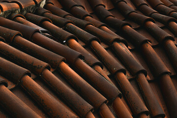 Rustic Terracotta Roof Tiles of Malá Strana, Prague