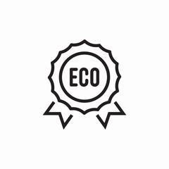 eco badge icon sign vector