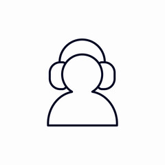 headphones music icon sign vector