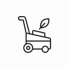 lawn mower icon sign vector