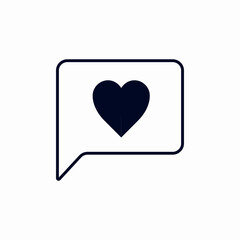 love romantic talk speech bubble icon sign vector
