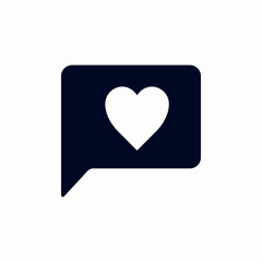 speech bubble love romantic talk icon sign vector