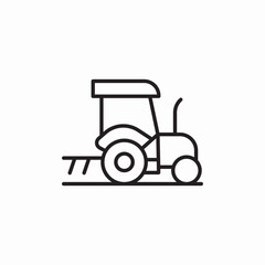 tractor farm icon sign vector