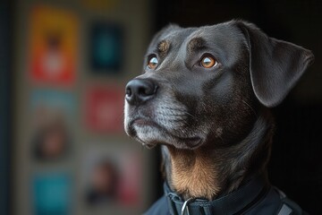 veterinarian providing compassionate care to a pet owner, surrounded by colorful posters and shelves of pet supplies, warm lighting creating a comforting atmosphere