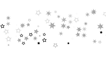 A digital illustration featuring white stars on a black background creating an abstract and cosmic starry night.