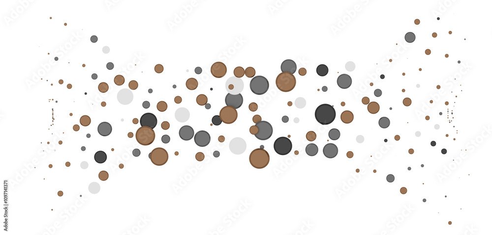 Poster multicolor confetti abstract background with a lot of falling pieces, isolated on a white background