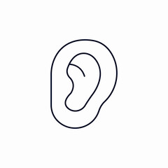 ear listen icon sign vector