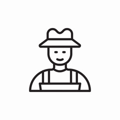 farmer male icon sign vector