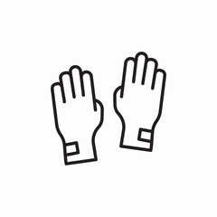 farmer gloves icon sign vector