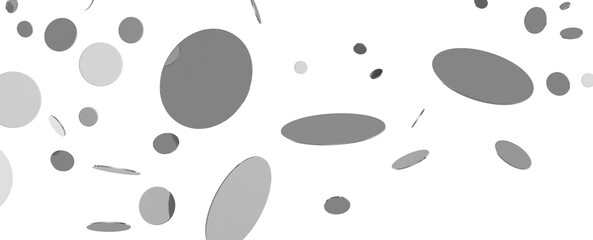 silver  Burst: Astonishing 3D Illustration of Bursting silver Confetti