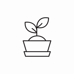 plant in pot icon sign vector