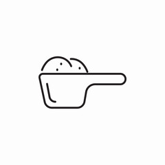 scoop protein powder icon sign vector