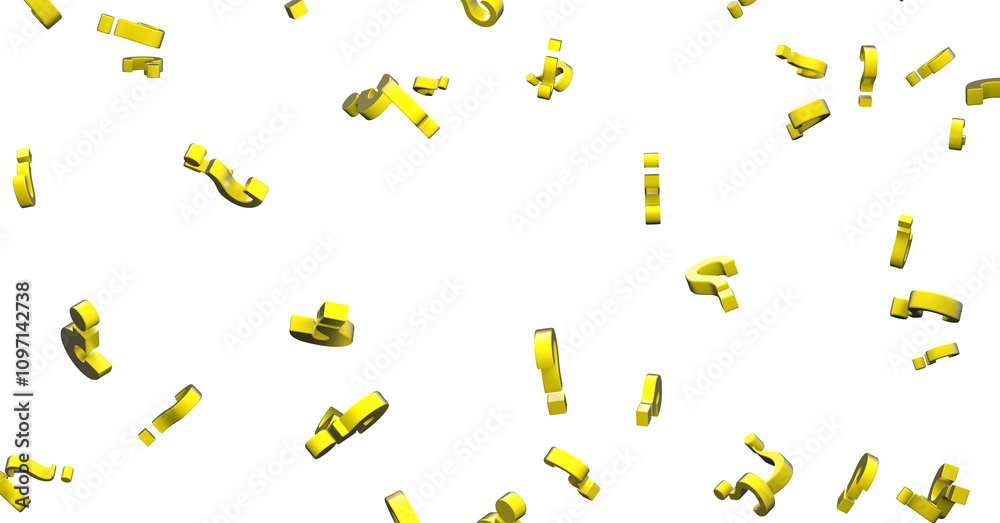 Poster colored question marks background concept
