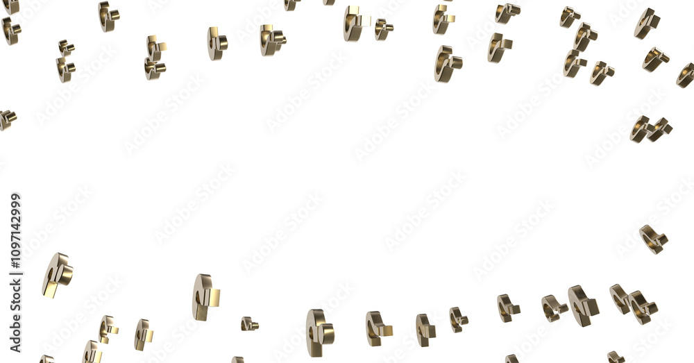 Poster question marks, original 3d rendering