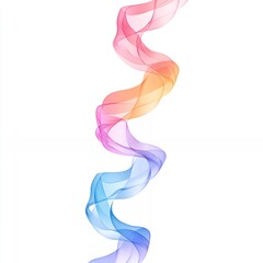 Fototapeta premium Colorful Swirling Ribbons Create a Vibrant Design Element for Artistic Projects and Digital Graphics