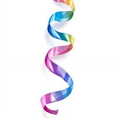 Colorful Curling Ribbon Spirals Gracefully in the Air, Adding Vibrancy to Celebrations During Festive Occasions and Events