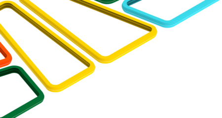 Multicolor abstract background banner of triangles , all the colors of the rainbow PNG