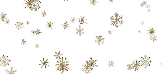 Festive Snowstorm: Magnificent 3D Illustration Showcasing Falling Christmas Snowflakes