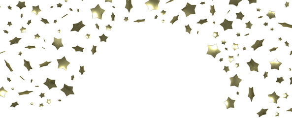 Twinkling Christmas Descent: Striking 3D Illustration Showcasing Falling Festive Twinkling Stars