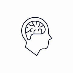 brain head icon sign vector