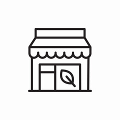 botanic store icon sign vector