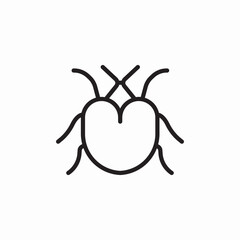 bug insect icon sign vector