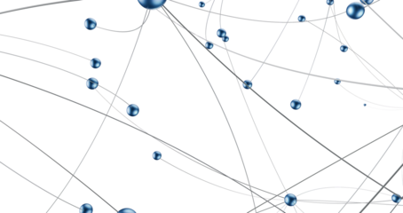 Neural network 3D illustration. Big data and cybersecurity