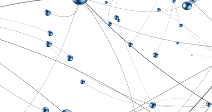 Neural network 3D illustration. Big data and cybersecurity