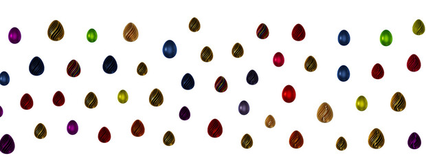 Colorful handmade easter eggs