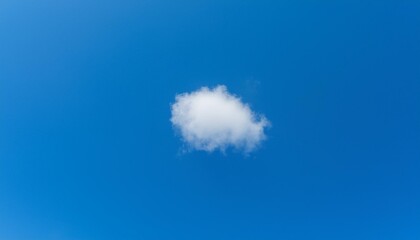 파란 하늘에 떠있는 구름 한점