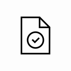 check mark file icon sign vector
