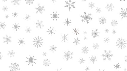 Winter Snowflakes Seamless Pattern